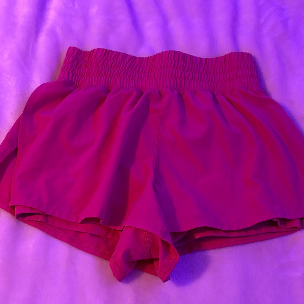 90 Degree By Reflex Magenta Athletic Shorts